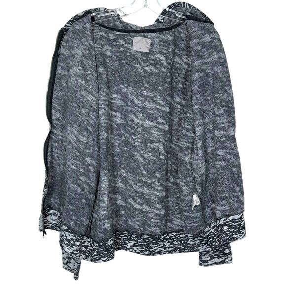 Vintage Hoodie Zip Up Jacket Hooded Two-Tone Sweatshirt Mens Size Large Grey - Picture 3 of 6